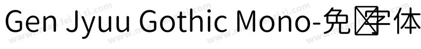 Gen Jyuu Gothic Mono字体转换